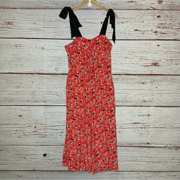 Free People Cecelia Jumpsuit in Red Combo Sz S - Picture 4 of 14